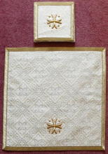 White Antique Roman High Mass Set of Vestments 8760